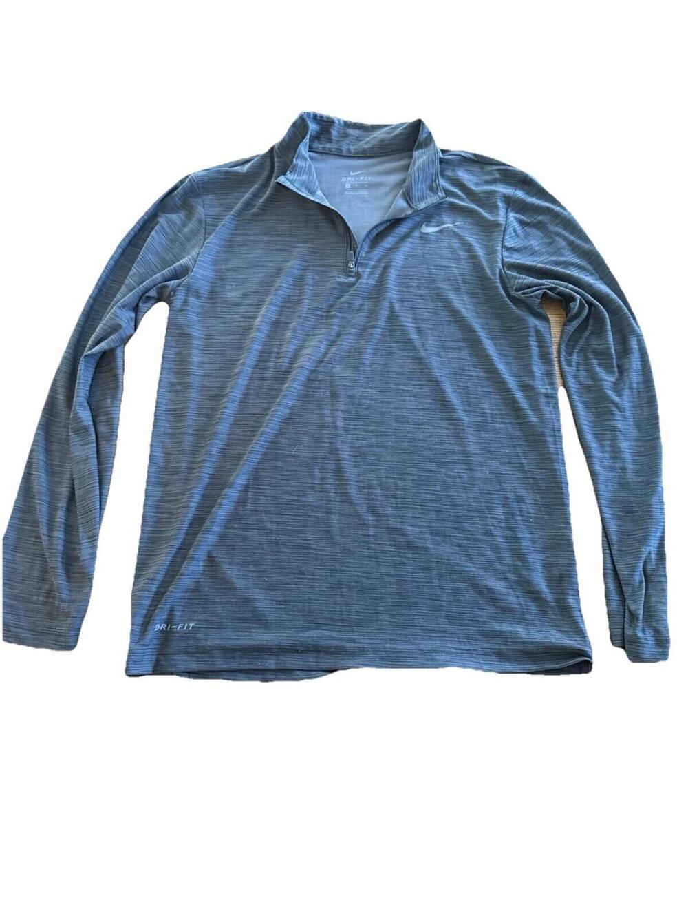Nike Dri Fit Men’s  Small 1/4 Zip Pullover Black Heather Gray